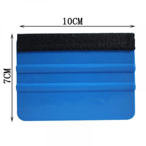 Kunststoffrakel, blau oder braun, 10 cm Breite, mit Soft-Kante